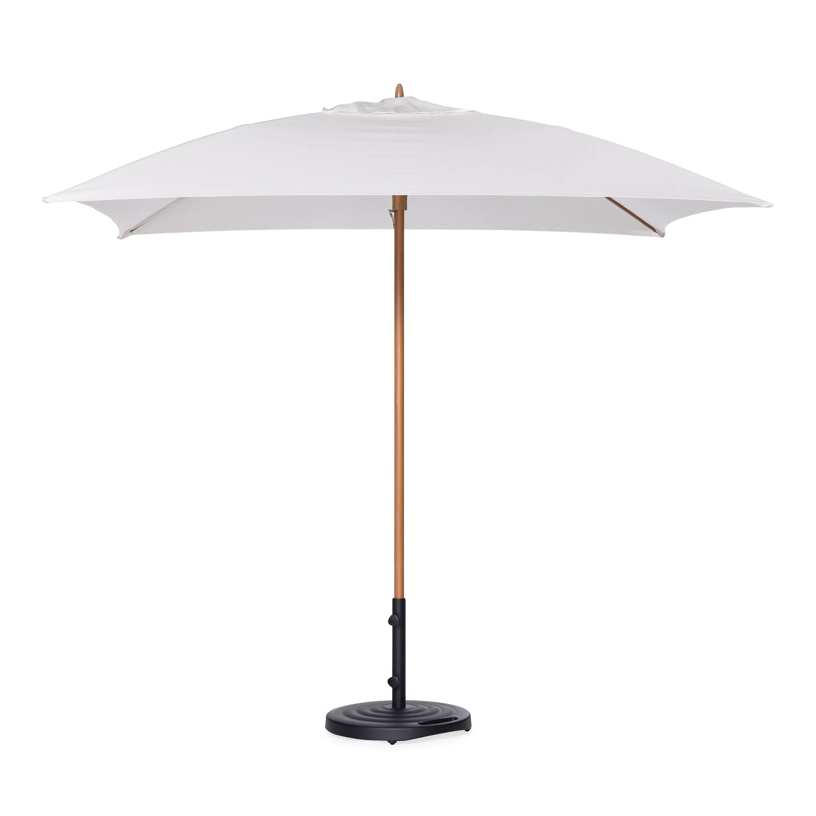 Capri Square Alu Teak Umbrella 8 ft (White) Teak Warehouse