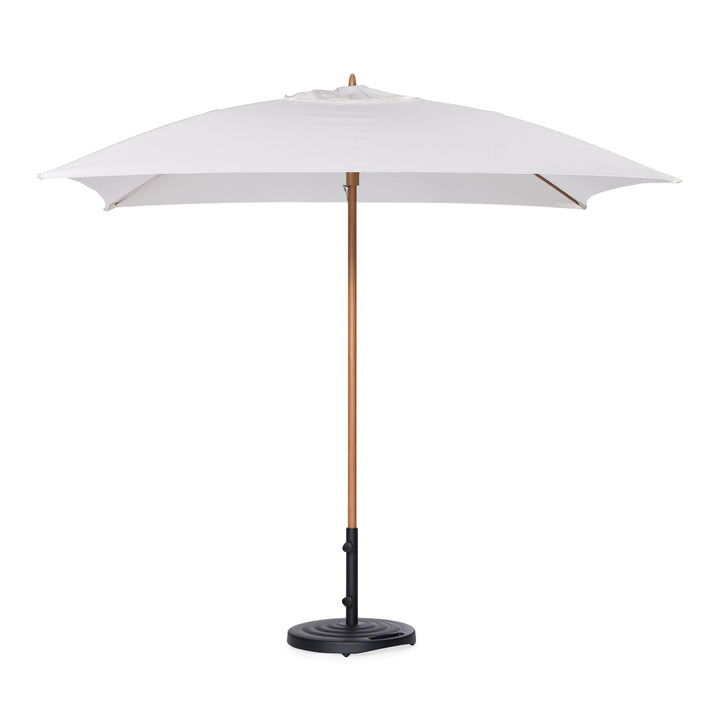 Capri Square Alu Teak Umbrella 8 ft (White) Teak Warehouse