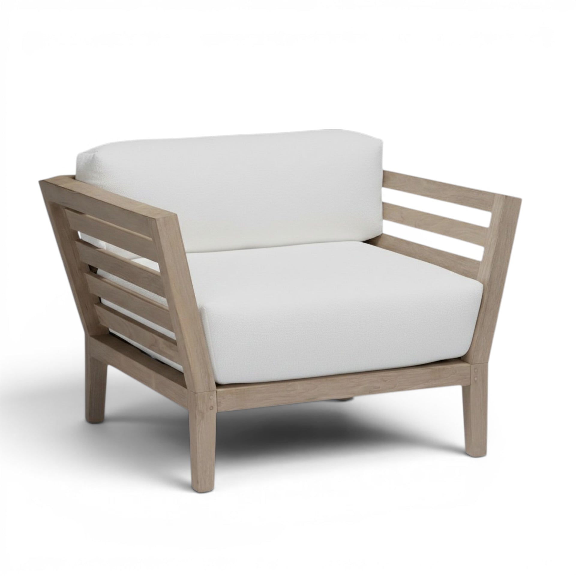 Romeo Weathered QuickShip Teak Outdoor Club Chair
