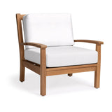 Naples Teak Outdoor Club Chair - Teak Warehouse