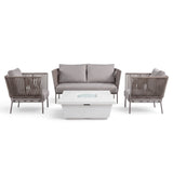 Beverly Hills Loveseat Lounge and Fire Pit Set