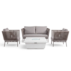 Catalina Beach + White Fire Place: Ready To Ship — Receive in 3 Weeks or Less