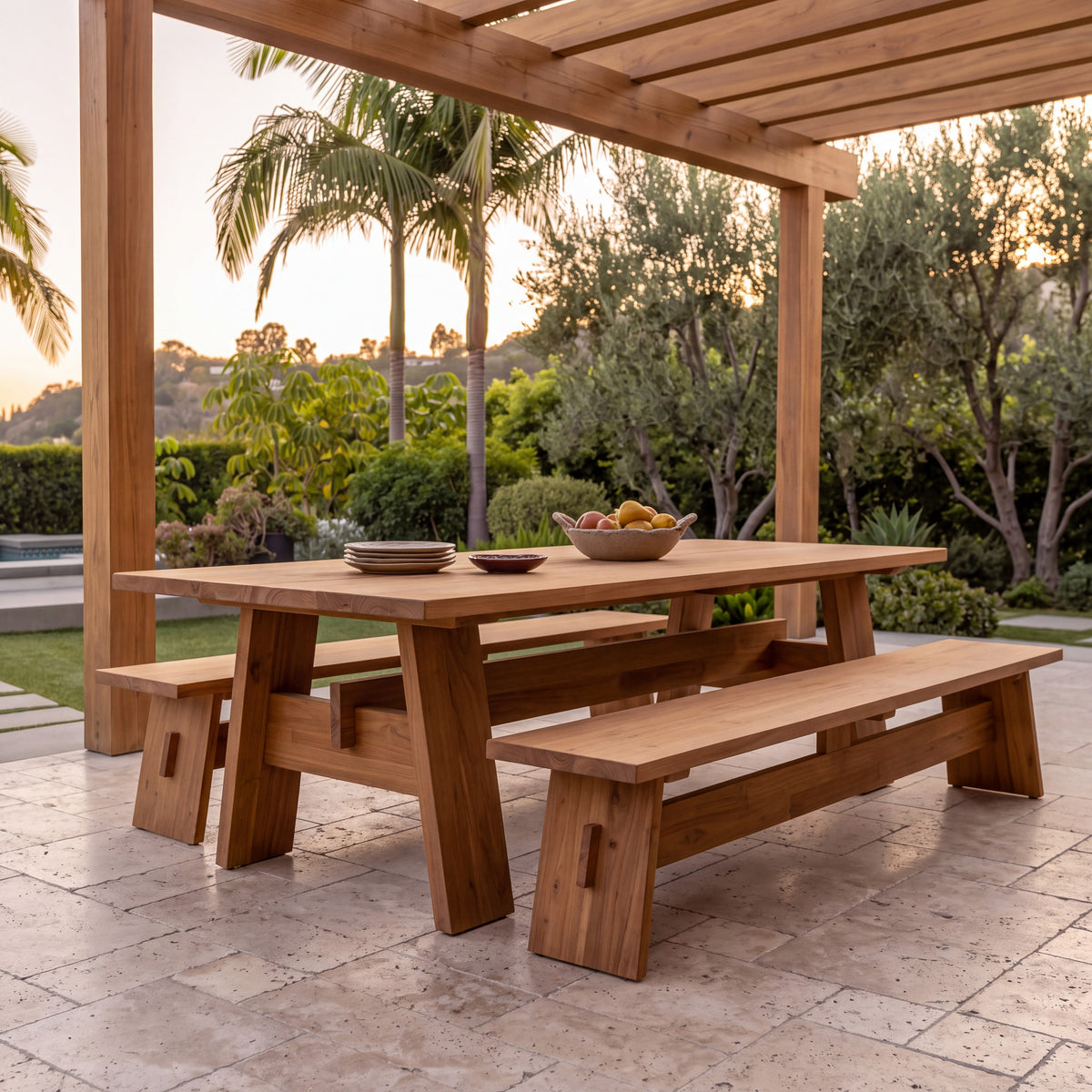 Bradford Teak A-Grade Outdoor Dining Table 94"