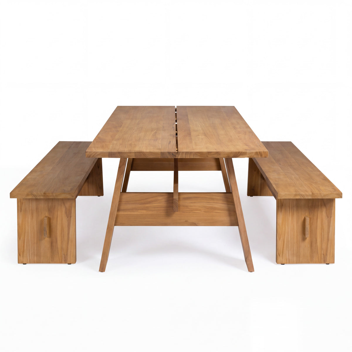 Bradford Teak A-Grade Outdoor Dining Table and Bench Set 94"