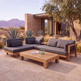 Cabo (Left Arm) RAF (Ready To Ship) Teak A-Grade Outdoor Sectional Daybed Set