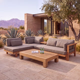 Cabo (Left Arm) RAF (Ready To Ship) Teak A-Grade Outdoor Sectional Daybed Set