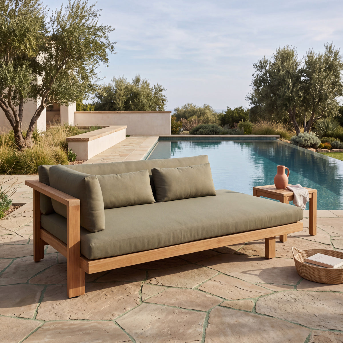Cabo Teak A-Grade Outdoor Daybed (Right Arm) (LAF)