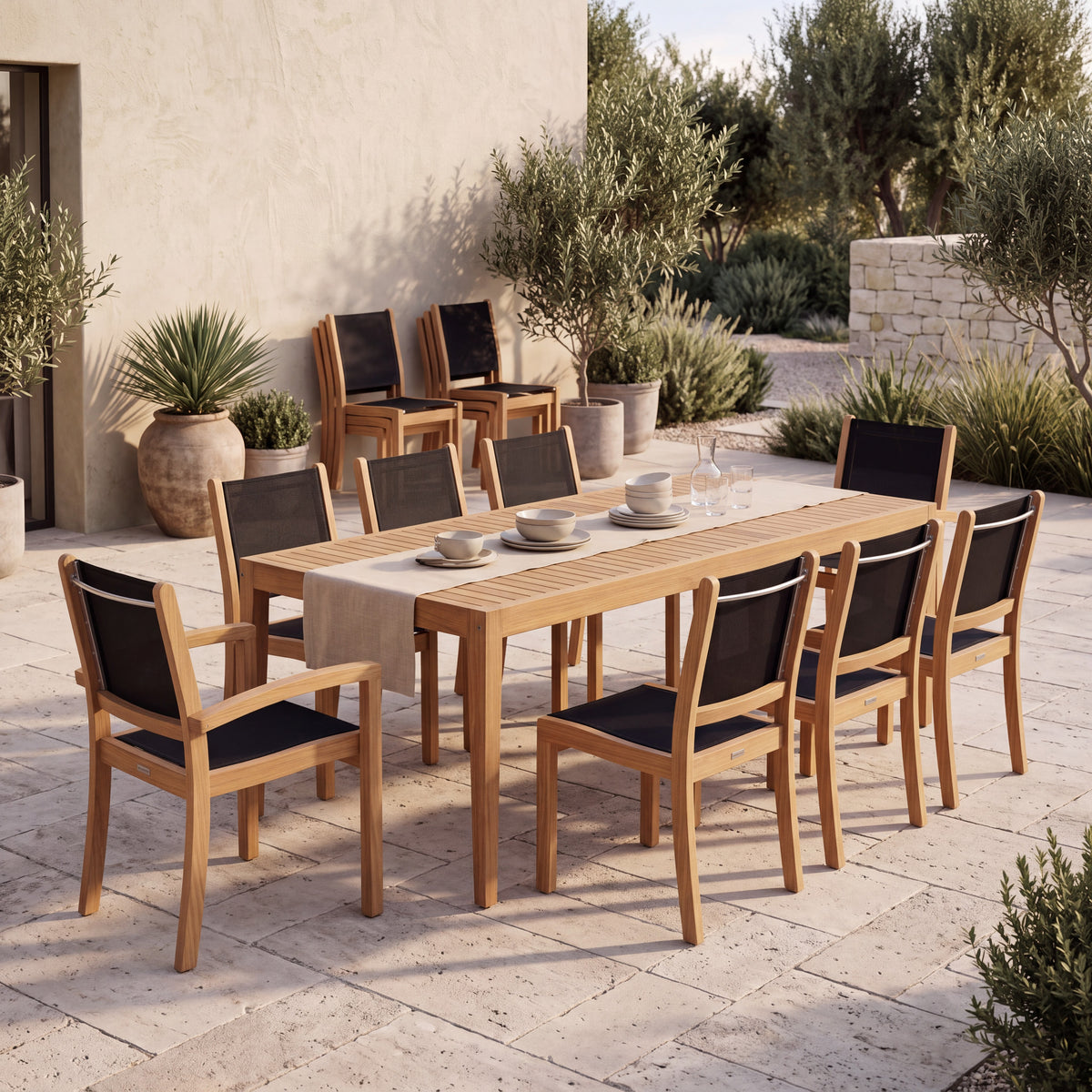 Cooper Teak A-Grade Outdoor Dining Table 98"