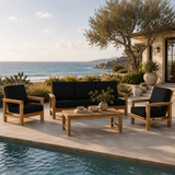 Monterey (Ready To Ship) Teak A-Grade Outdoor Sofa Lounge Set