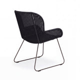 Georgia Wicker Outdoor Dining Arm Chair (Black)