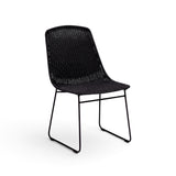 Georgia Wicker Outdoor Dining Side Chair (Black)
