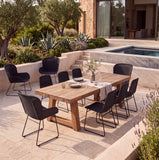 Georgia Wicker Outdoor Dining Side Chair (Black)