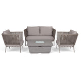 Beverly Hills Loveseat Lounge and Fire Pit Set