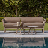 Romeo Weathered Teak Outdoor Sofa Teak Warehouse