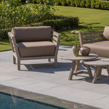 Romeo Weathered Teak Outdoor Club Chair Teak Warehouse