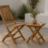Skipper Square Teak A-Grade Outdoor Folding Side Table