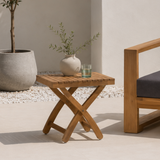 Starboard Teak A-Grade Outdoor Folding Side Table