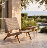 Tokio Teak A-Grade and Rope Outdoor Lounge Chair (Cream)