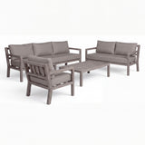 Juliet Weathered (Ready To Ship) Teak A-Grade Outdoor Sofa Lounge Set