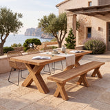 Boxx Reclaimed Teak Outdoor Dining Table 94"