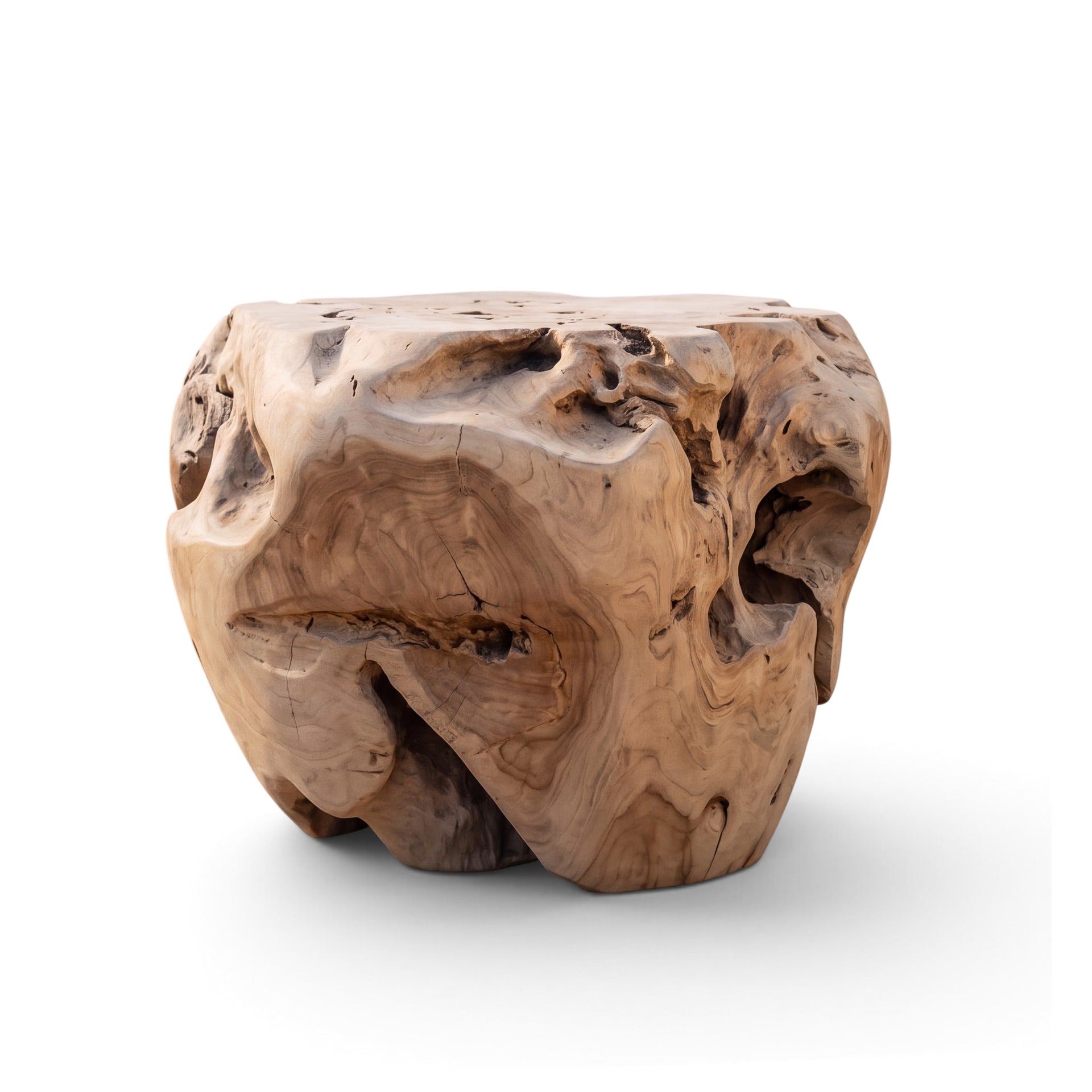 Woodrock Organic Teak Ball Coffee Side Table