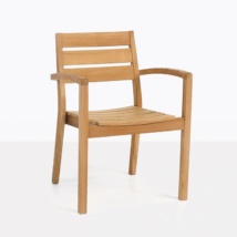 Horizon Teak Stacking Dining Arm Chair-0