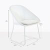 breeze white wicker dining chair