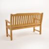 victory teak patio bench 2 seat back view