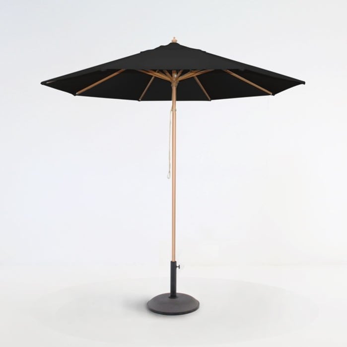 Sunbrella Umbrella Black Teak Warehouse