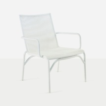 Leo Outdoor Relaxing Wicker Chair (White)-0
