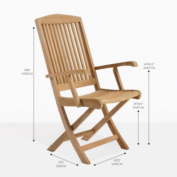 folding arm chair