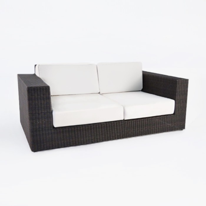 Austin Outdoor Wicker Loveseat Java, Patio Furniture Austin Going Out Of Business