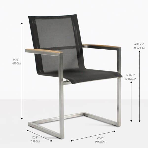 bruno stainless steel dining chair