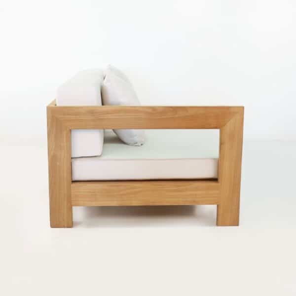 teak outdoor right arm daybed