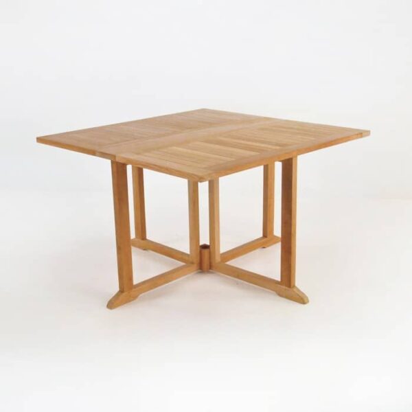 Square Teak Dining Drop Leaf Table-0
