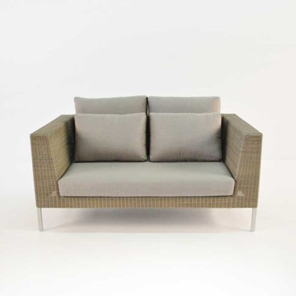 madison wicker loveseat front view