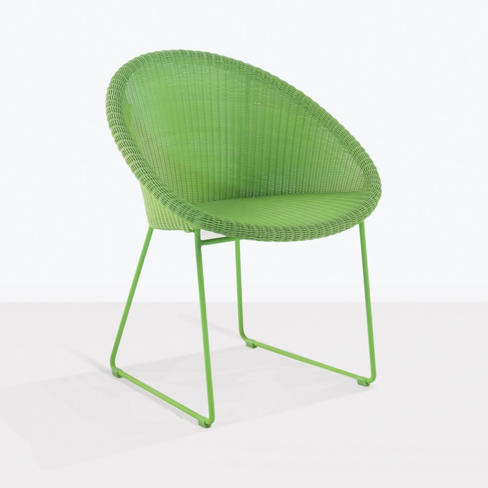 metro green angle dining chair