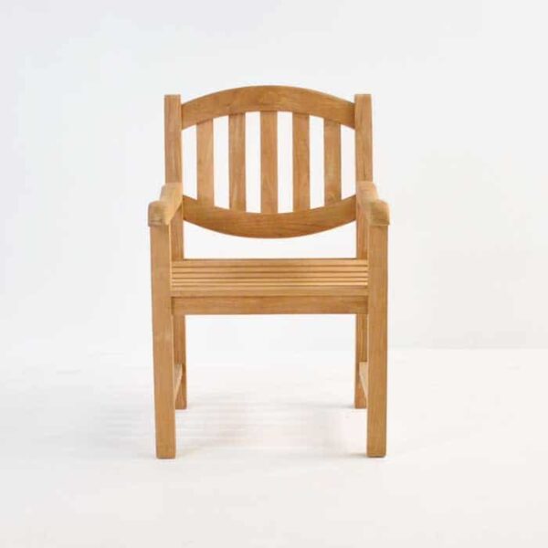 Terrace furniture - ovalback dining armchair front view