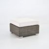 outdoor wicker ottoman with cushion