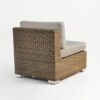 wicker sectional center chair with cushions