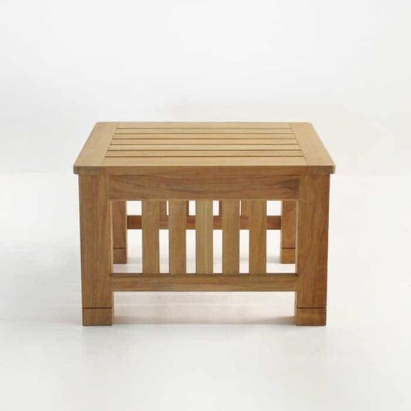 Patio furniture - raffles teak end table side view
