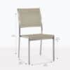 taupe mesh batyline taupe stacking chair