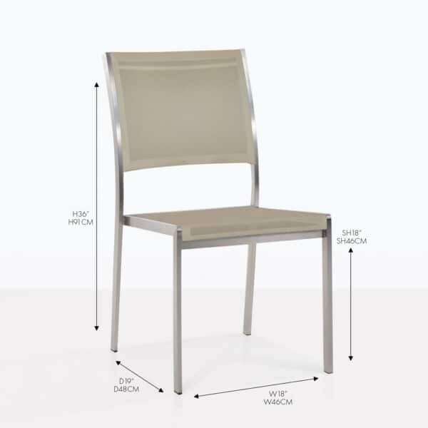 taupe mesh batyline taupe stacking chair