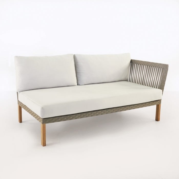 Willow Outdoor Daybed Left Teak, Outdoor Daybed Patio Furniture