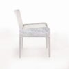 outdoor wicker dining armchair with cushion