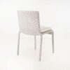 outdoor wicker dining chair white back