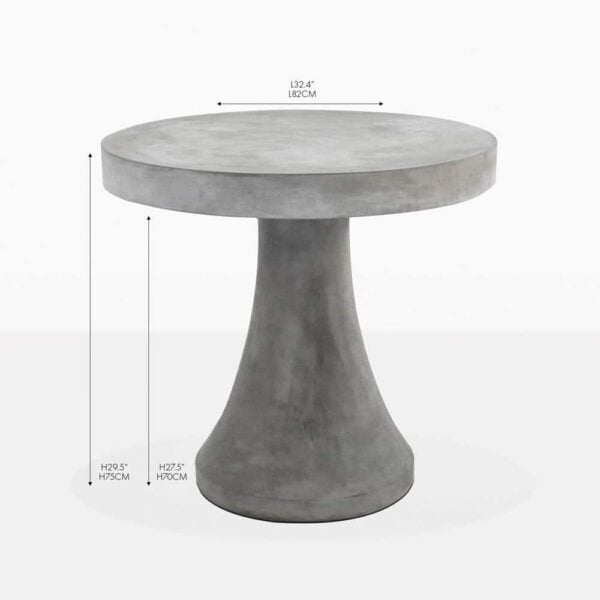 Blok Round Concrete Table Dining, Round Concrete Patio Table