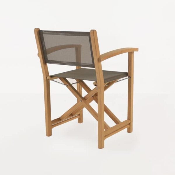 directors teak dining chair back view
