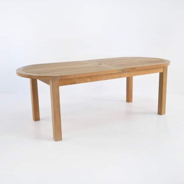 Patio furniture - capri double extension teak table