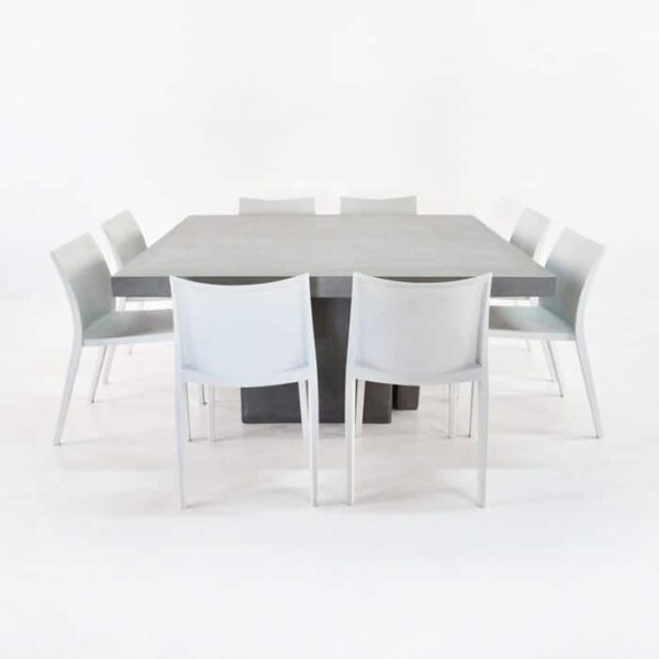 Square Concrete Table and Chairs Outdoor Dining Set-0